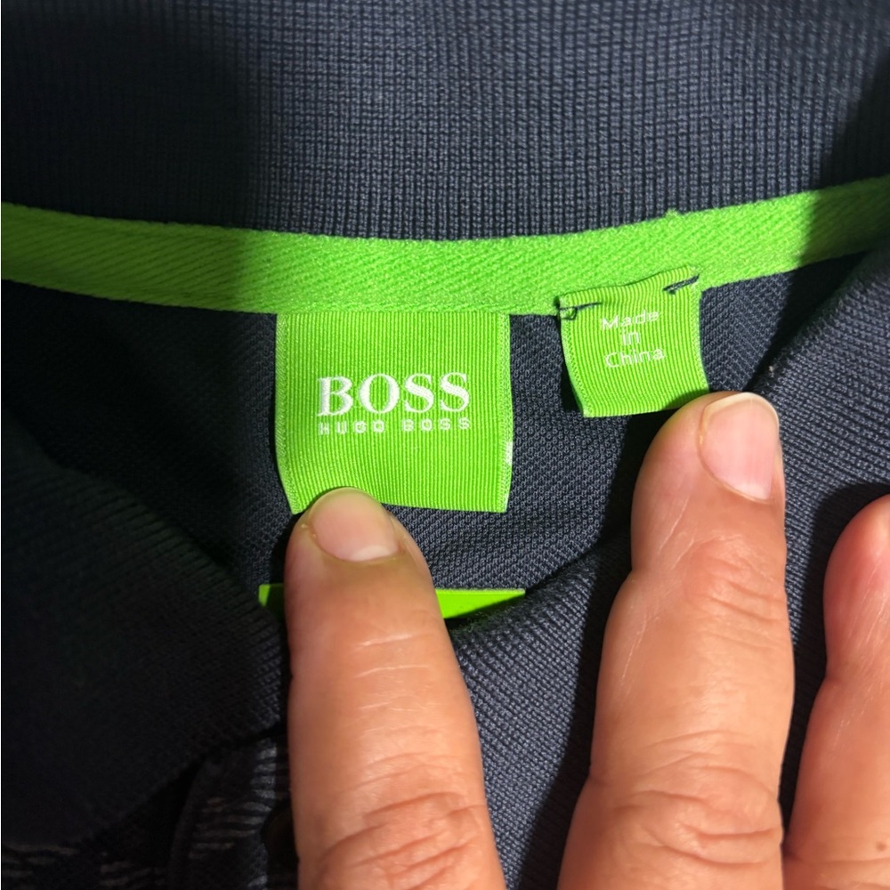 Boss Black and Gray Patterned Fabric